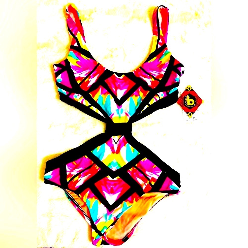 Vibrant Geometric Women's Swimsuit